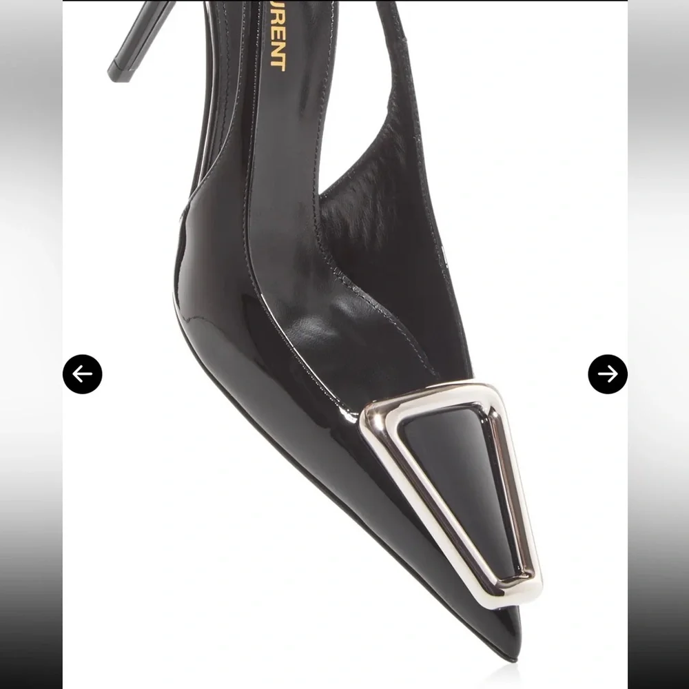 NWOT Saint Laurent Avenue Slingback Heels - Picture 3 of 9